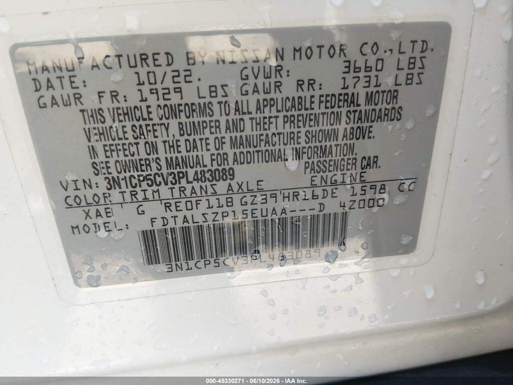 3N1CP5CV3PL483089 2023 NISSAN KICKS photo no. 9
