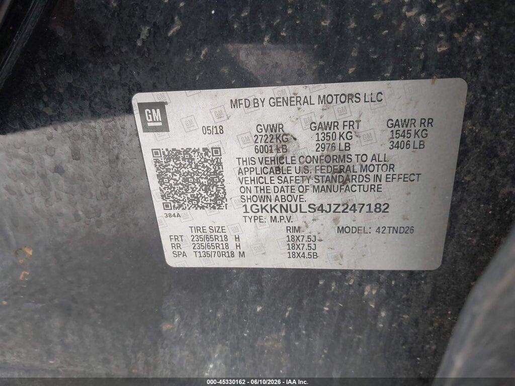 1GKKNULS4JZ247182 2018 GMC ACADIA photo no. 9