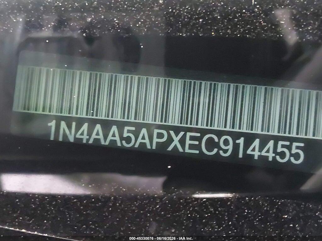 1N4AA5APXEC914455 2014 NISSAN MAXIMA photo no. 9