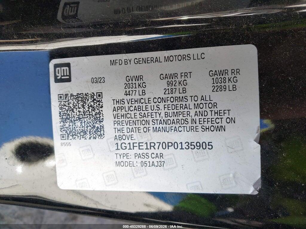 1G1FE1R70P0135905 2023 CHEVROLET CAMARO photo no. 9
