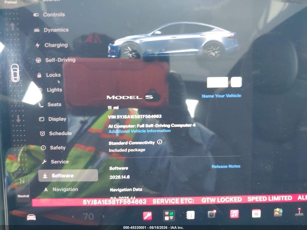 5YJSA1E58TF564663 2026 TESLA MODEL S photo no. 7