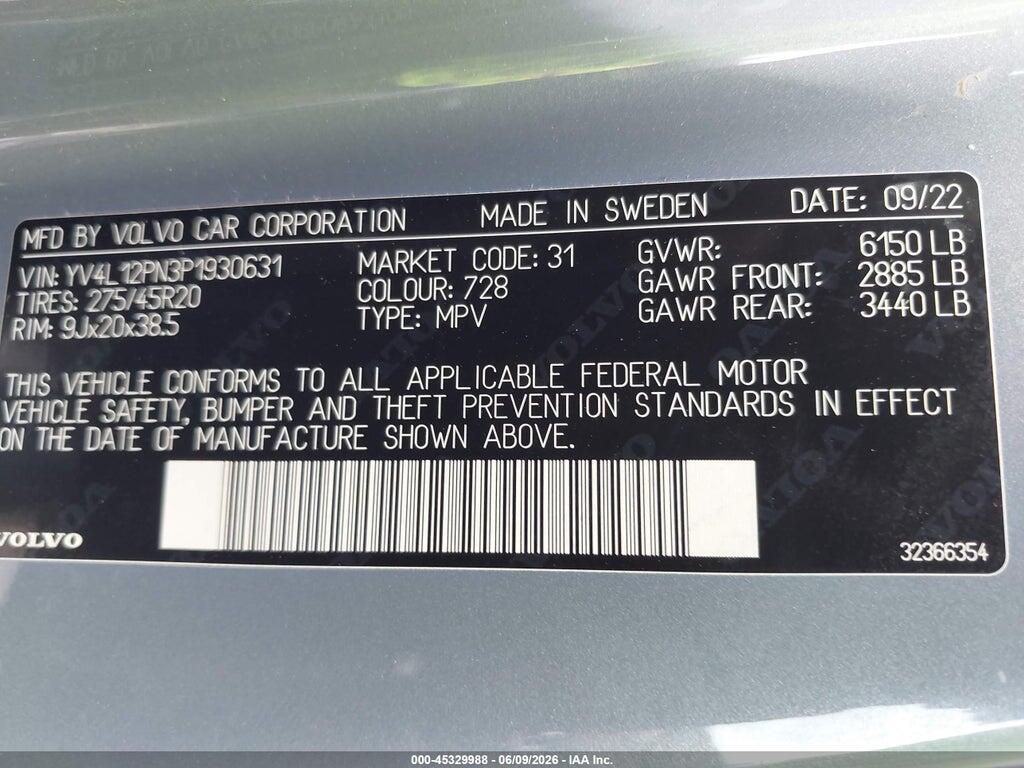 YV4L12PN3P1930631 2023 VOLVO XC90 photo no. 9