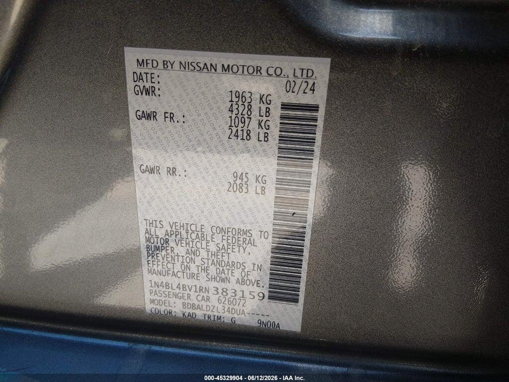 1N4BL4BV1RN383159 2024 NISSAN ALTIMA photo no. 9