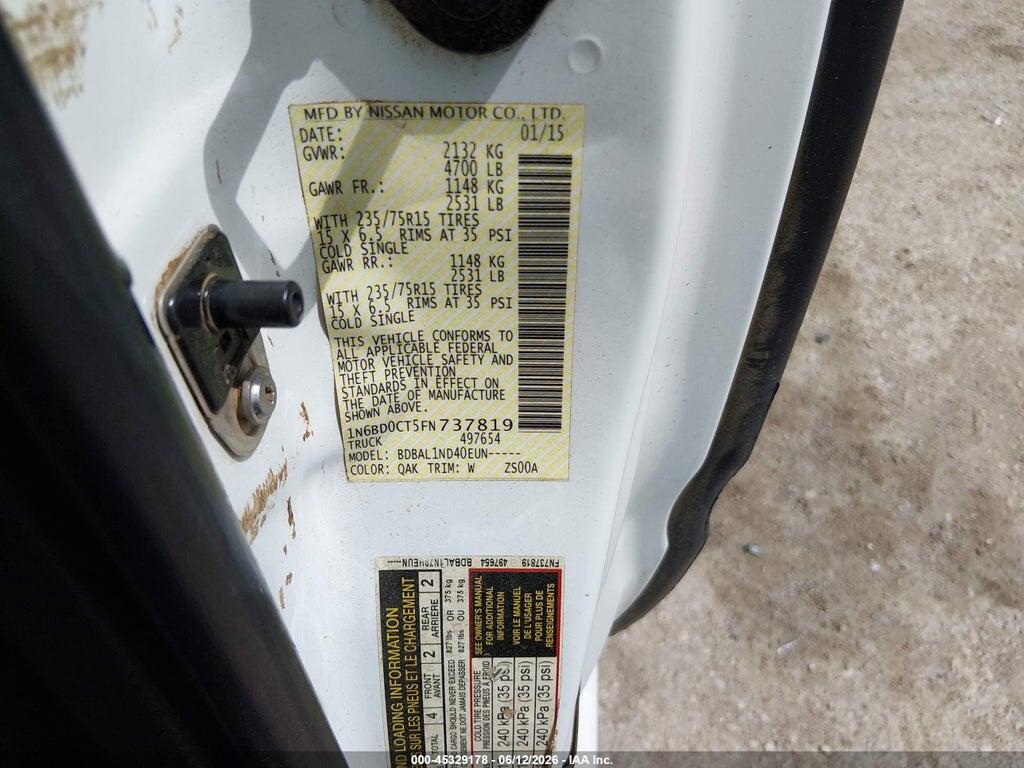 1N6BD0CT5FN737819 2015 NISSAN FRONTIER photo no. 9