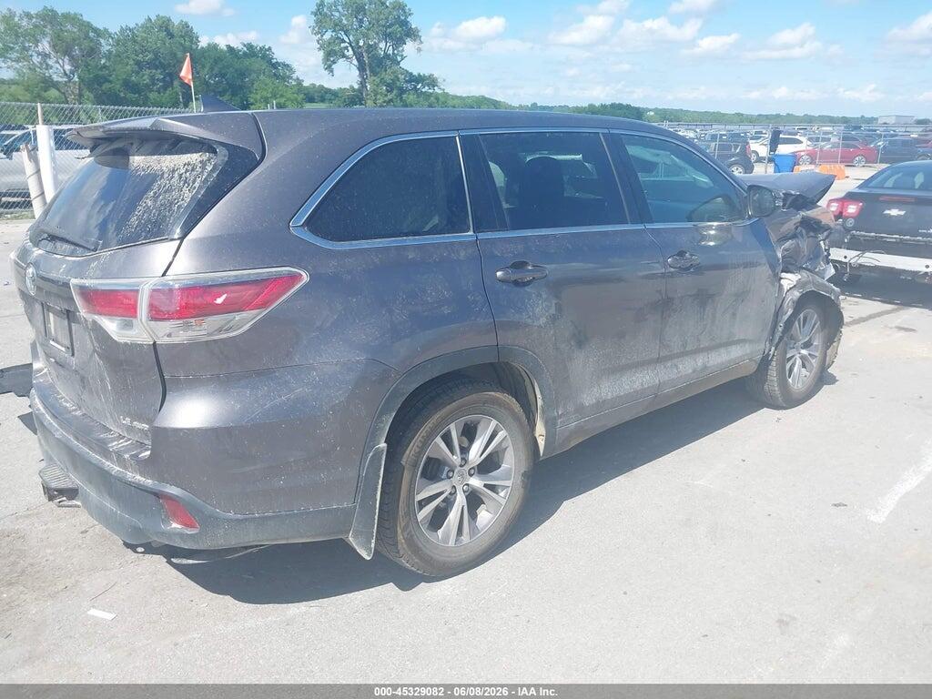 5TDBKRFH3FS199250 2015 TOYOTA HIGHLANDER photo no. 4