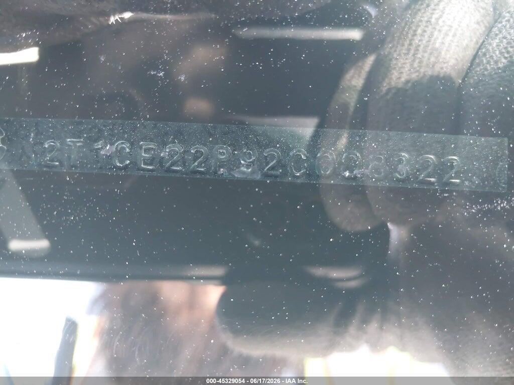 2T1CE22P92C008322 2002 TOYOTA CAMRY SOLARA photo no. 9