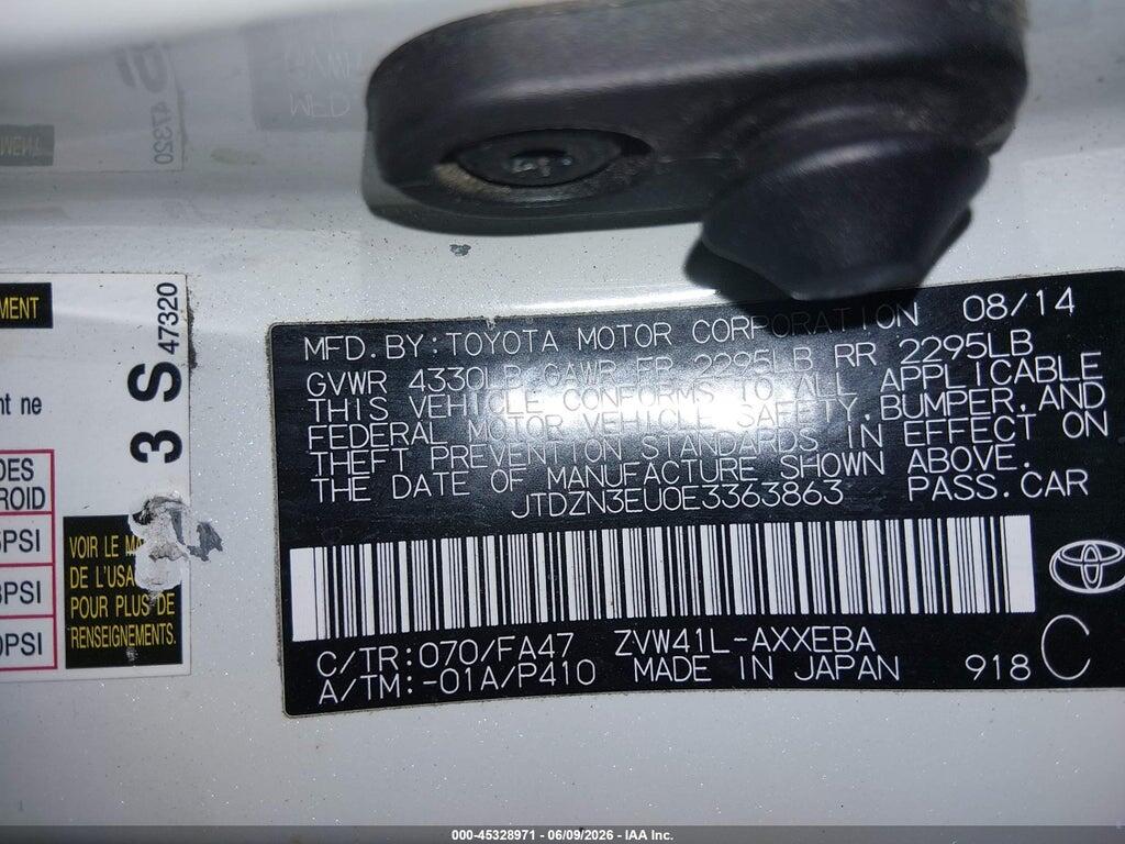 JTDZN3EU0E3363863 2014 TOYOTA PRIUS V photo no. 9