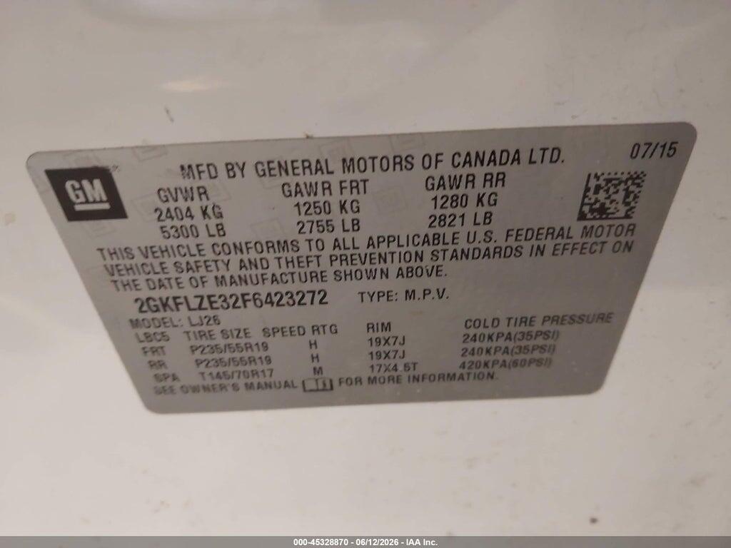 2GKFLZE32F6423272 2015 GMC TERRAIN photo no. 9