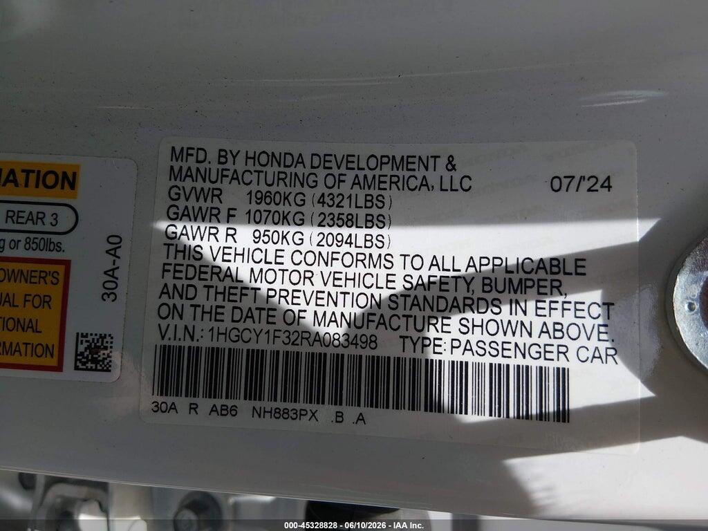 1HGCY1F32RA083498 2024 HONDA ACCORD photo no. 9