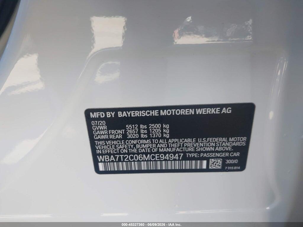 WBA7T2C06MCE94947 2021 BMW 740I photo no. 9