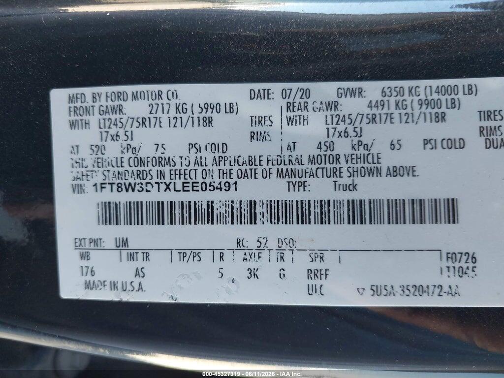 1FT8W3DTXLEE05491 2020 FORD F-350 photo no. 8