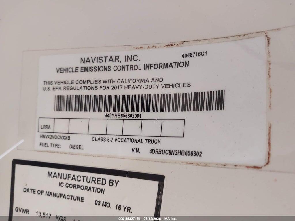 4DRBUC8N3HB656302 2017 IC CORPORATION 3000 photo no. 9