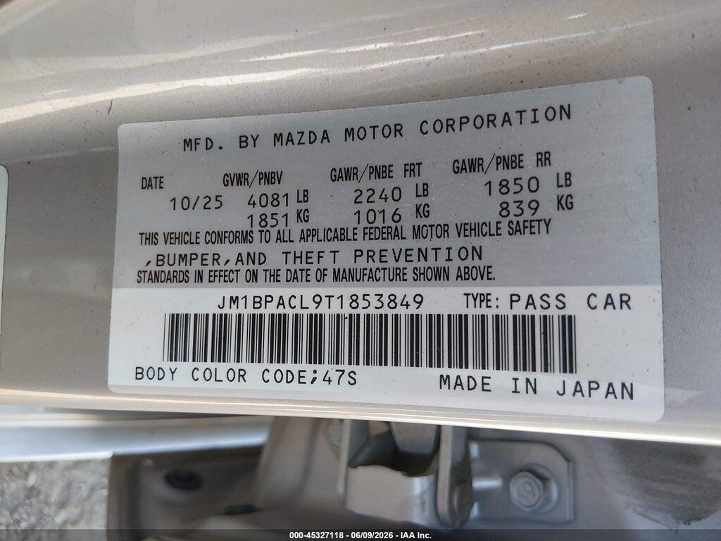 JM1BPACL9T1853849 2026 MAZDA MAZDA3 photo no. 9