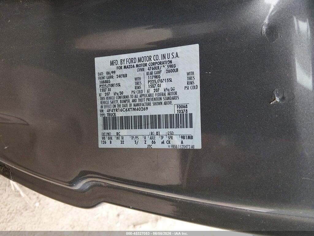 4F4YR16C6XTM40269 1999 MAZDA B2500 photo no. 9