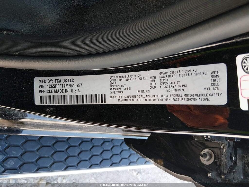 1C6SRFFT7MN515757 2021 RAM 1500 photo no. 9