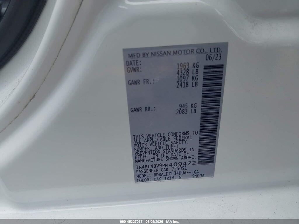 1N4BL4BV9PN409472 2023 NISSAN ALTIMA photo no. 9