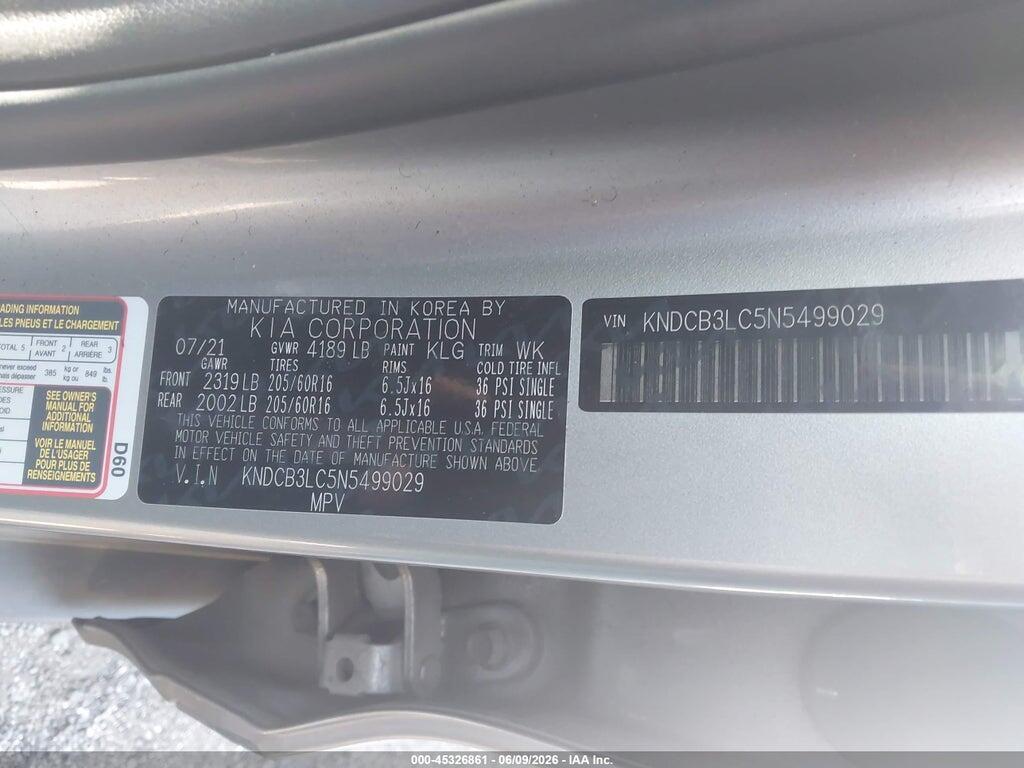 KNDCB3LC5N5499029 2022 KIA NIRO photo no. 9