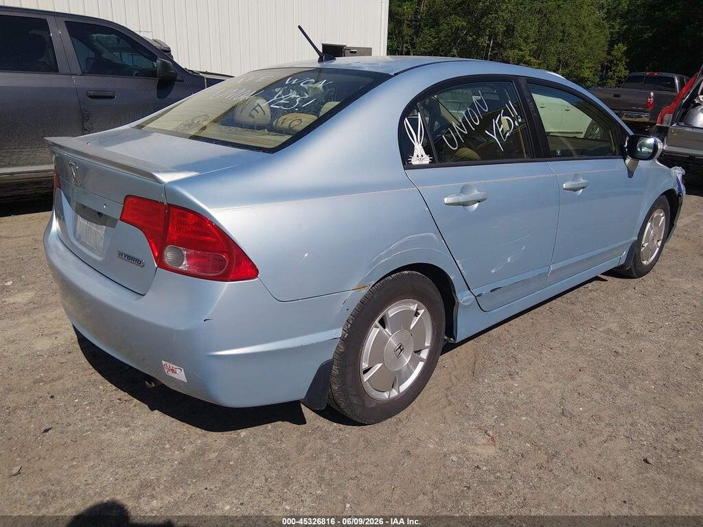 JHMFA36257S023191 2007 HONDA CIVIC HYBRID photo no. 4