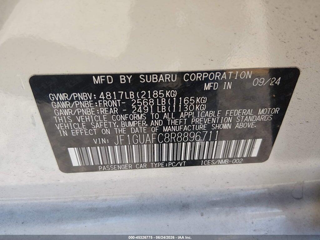 JF1GUAFC8R8896711 2024 SUBARU IMPREZA photo no. 9