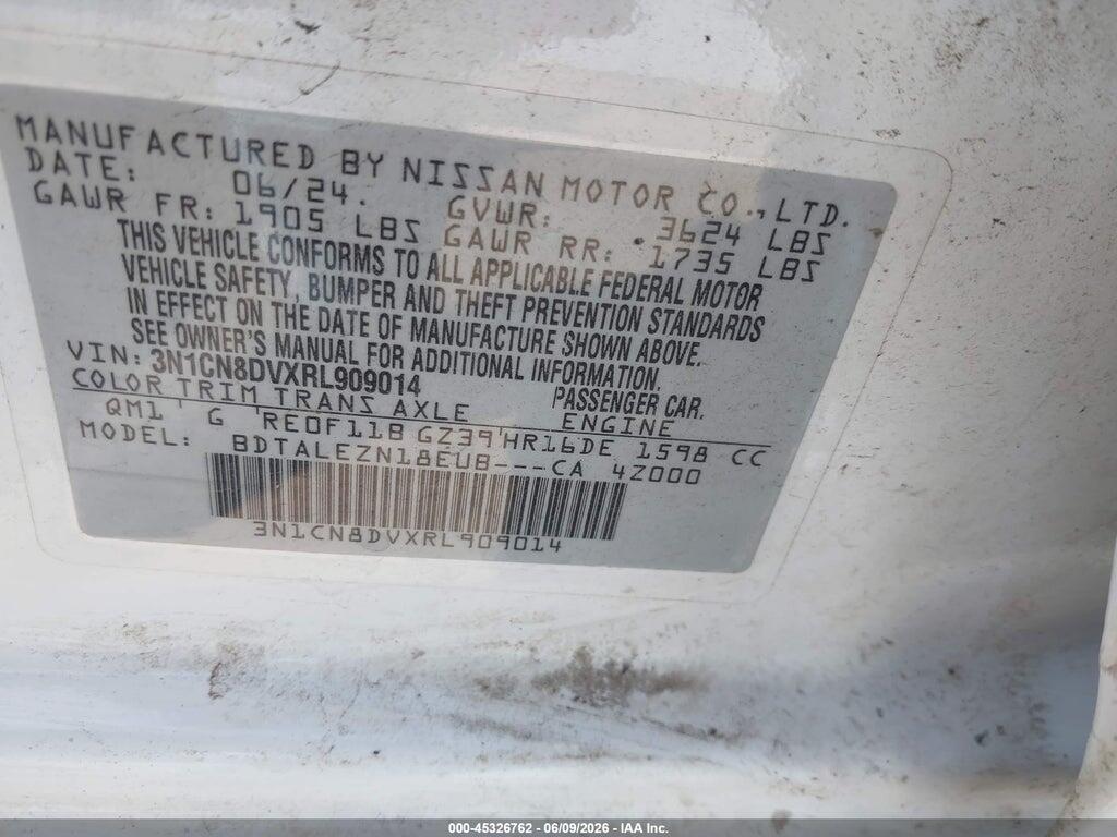 3N1CN8DVXRL909014 2024 NISSAN VERSA photo no. 9