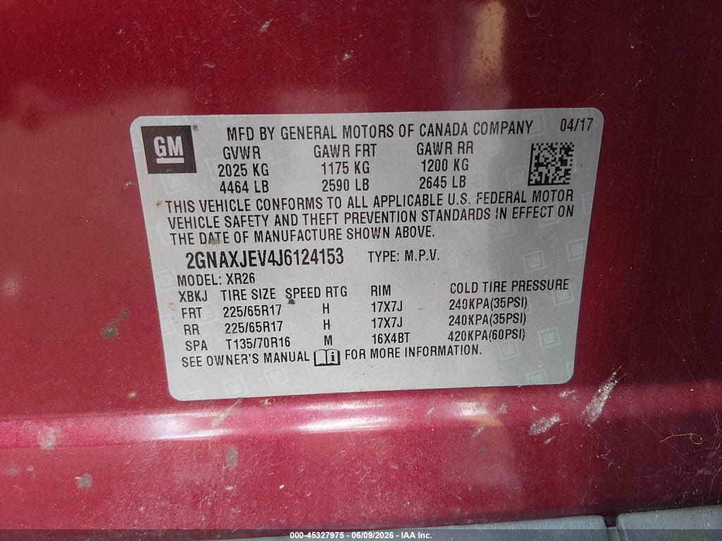2GNAXJEV4J6124153 2018 CHEVROLET EQUINOX photo no. 9