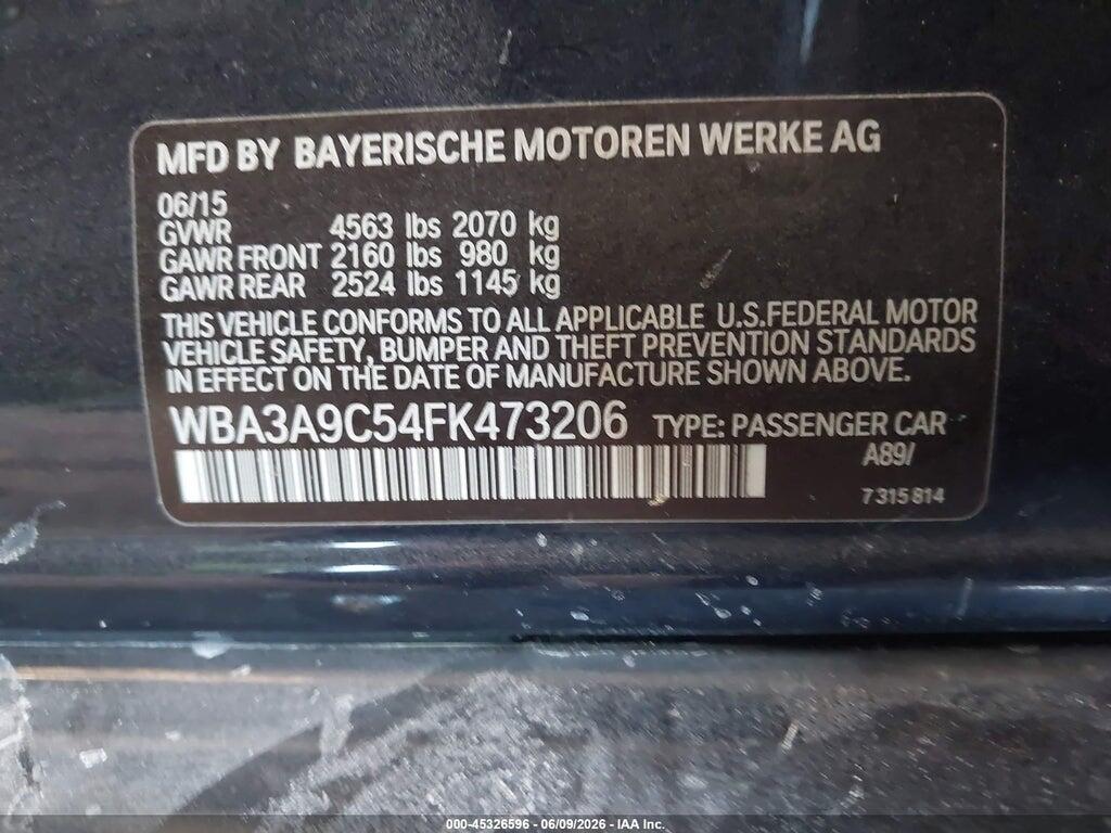 WBA3A9C54FK473206 2015 BMW 335I photo no. 9