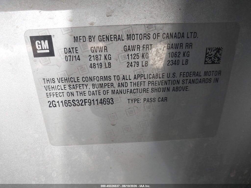 2G1165S32F9114693 2015 CHEVROLET IMPALA photo no. 9