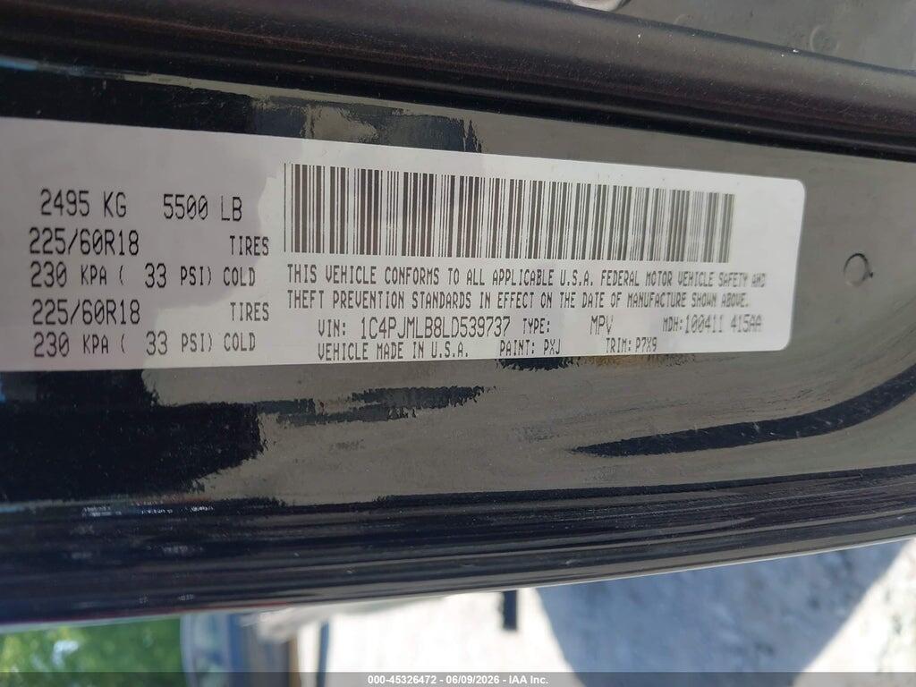 1C4PJMLB8LD539737 2020 JEEP CHEROKEE photo no. 9