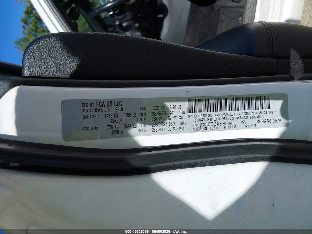 1C4SDJCT9JC445488 2018 DODGE DURANGO photo no. 9