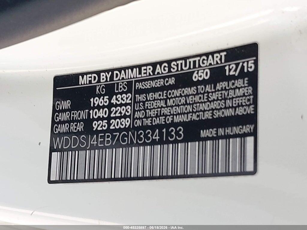 WDDSJ4EB7GN334133 2016 MERCEDES-BENZ CLA 250 photo no. 9