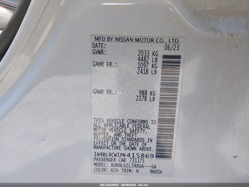 1N4BL4CW1PN415869 2023 NISSAN ALTIMA photo no. 9