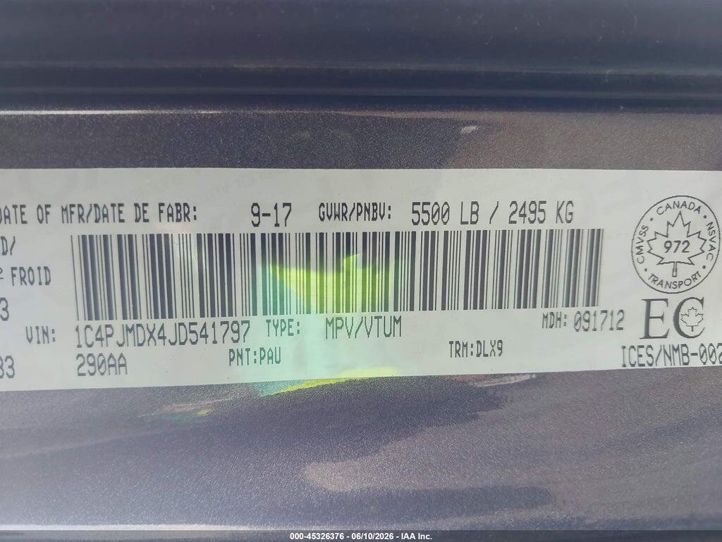 1C4PJMDX4JD541797 2018 JEEP CHEROKEE photo no. 9