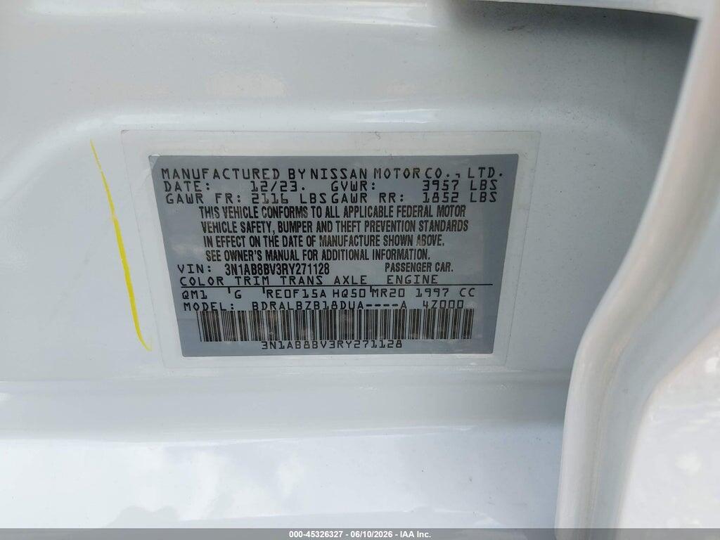 3N1AB8BV3RY271128 2024 NISSAN SENTRA photo no. 9
