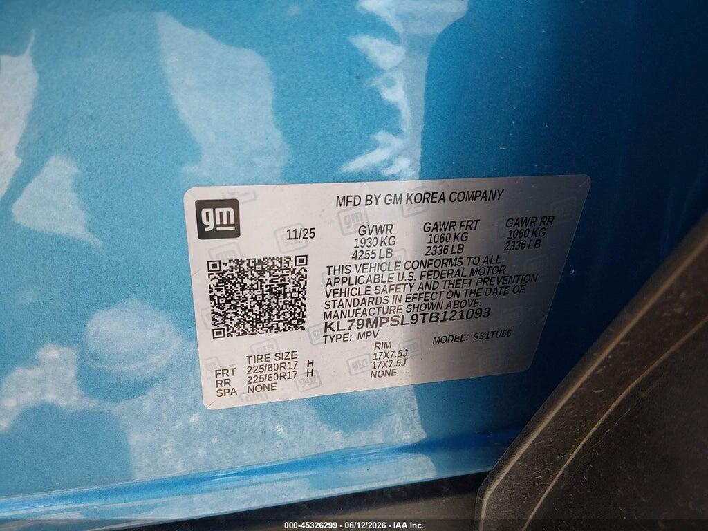 KL79MPSL9TB121093 2026 CHEVROLET TRAILBLAZER photo no. 9