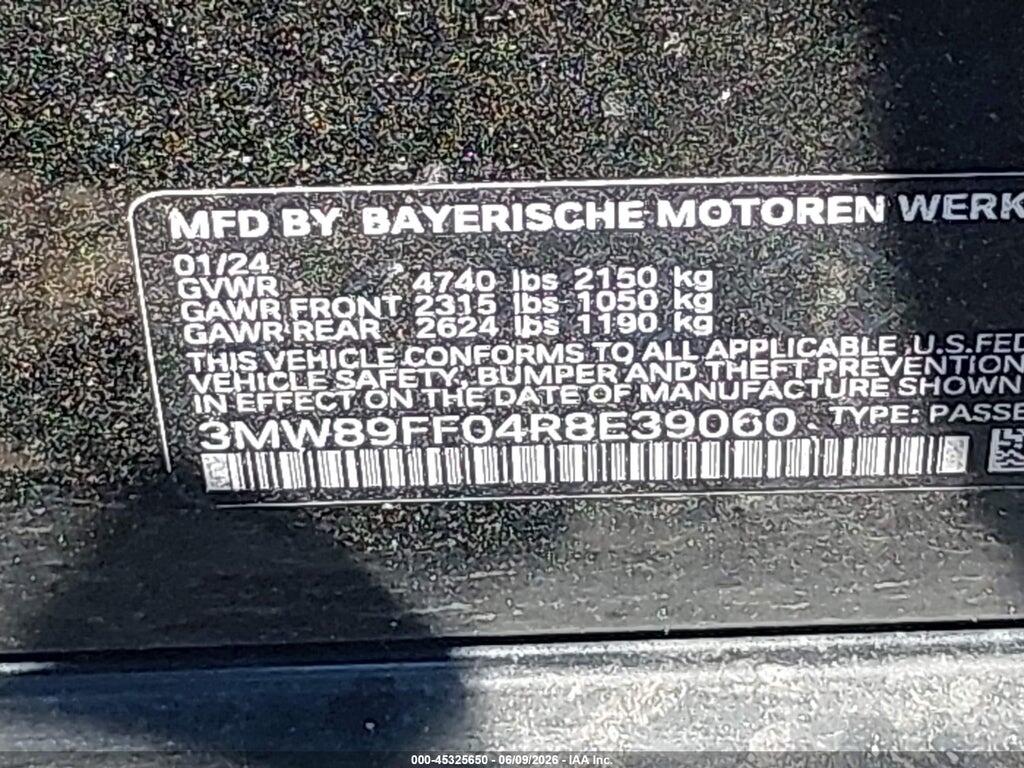 3MW89FF04R8E39060 2024 BMW 330I photo no. 9