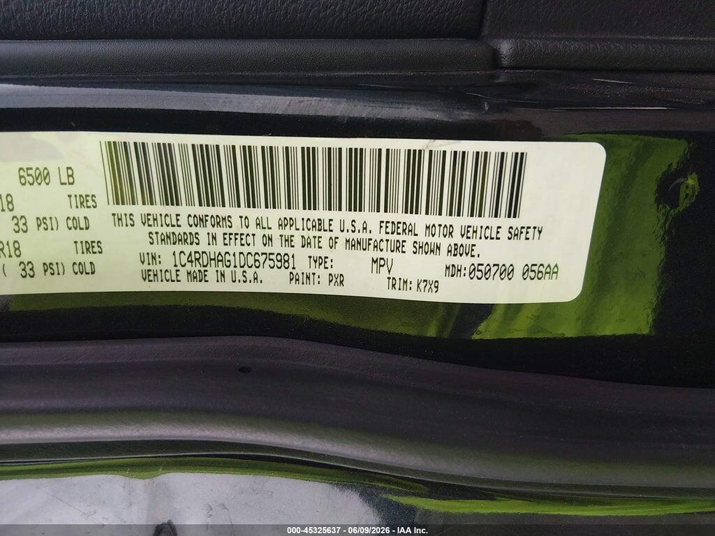1C4RDHAG1DC675981 2013 DODGE DURANGO photo no. 9