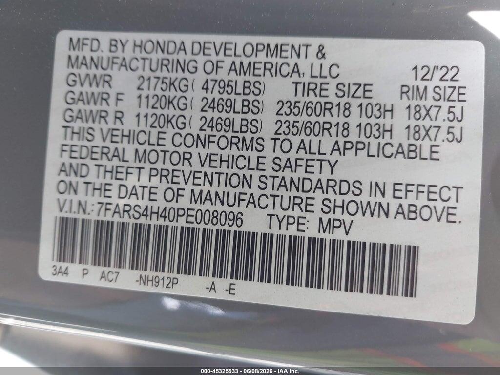 7FARS4H40PE008096 2023 HONDA CR-V photo no. 9