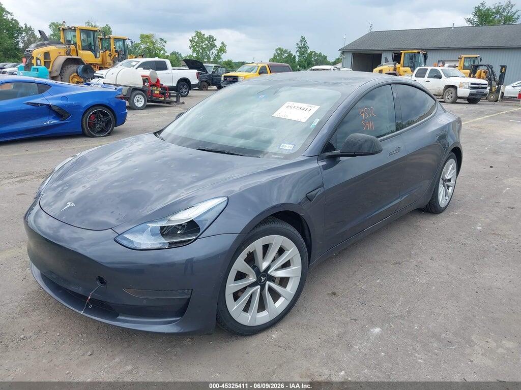 5YJ3E1EA1NF355922 2022 TESLA MODEL 3 photo no. 2