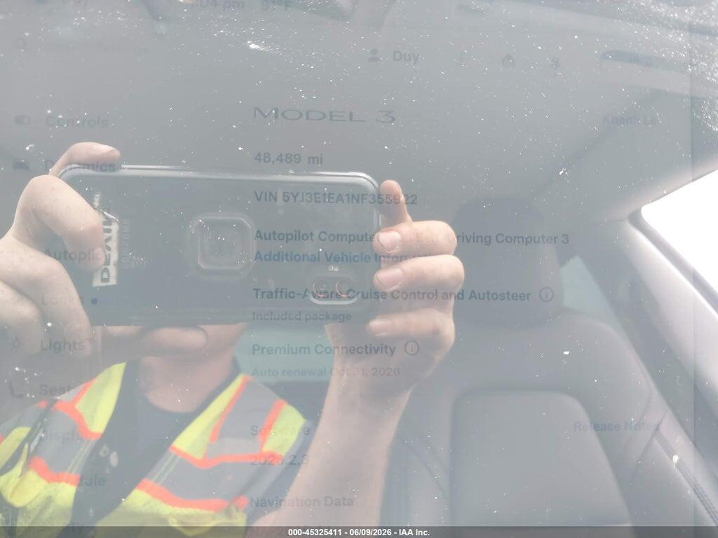 5YJ3E1EA1NF355922 2022 TESLA MODEL 3 photo no. 7