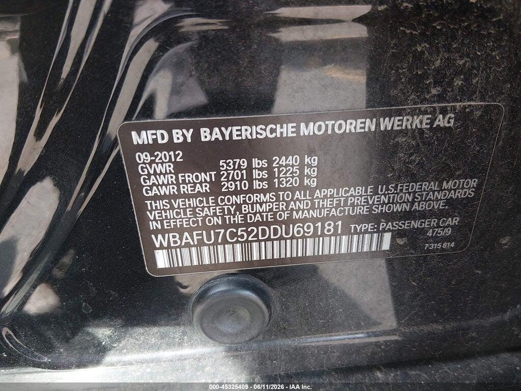 WBAFU7C52DDU69181 2013 BMW 535I photo no. 9