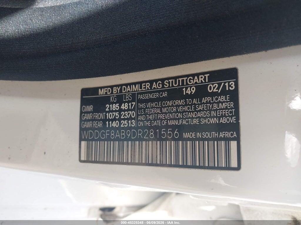 WDDGF8AB9DR281556 2013 MERCEDES-BENZ C 300 photo no. 9