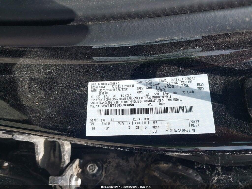 1FT8W3BT9SEC83059 2025 FORD F-350 photo no. 9