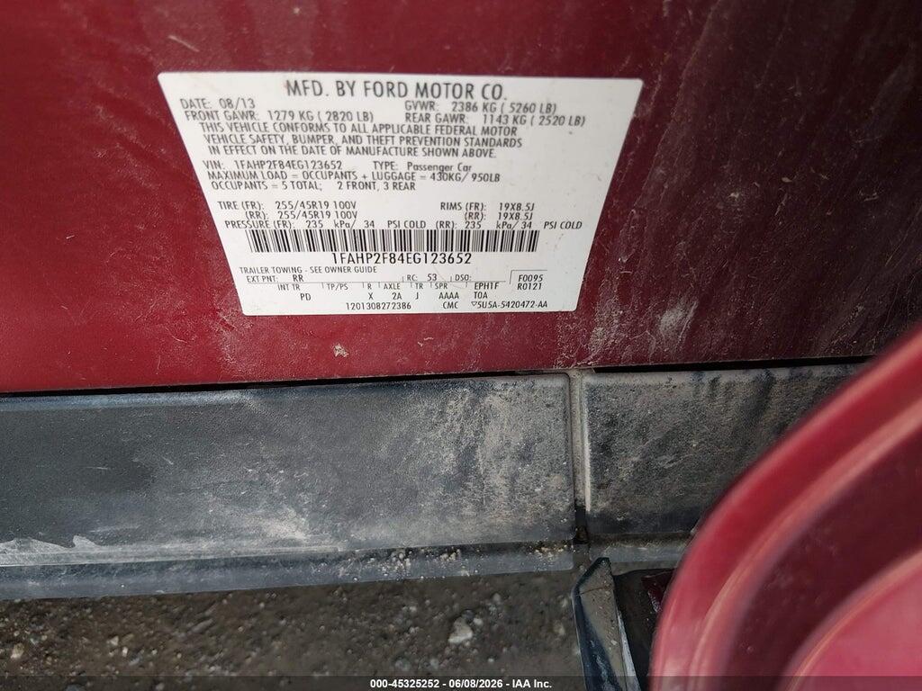 1FAHP2F84EG123652 2014 FORD TAURUS photo no. 9