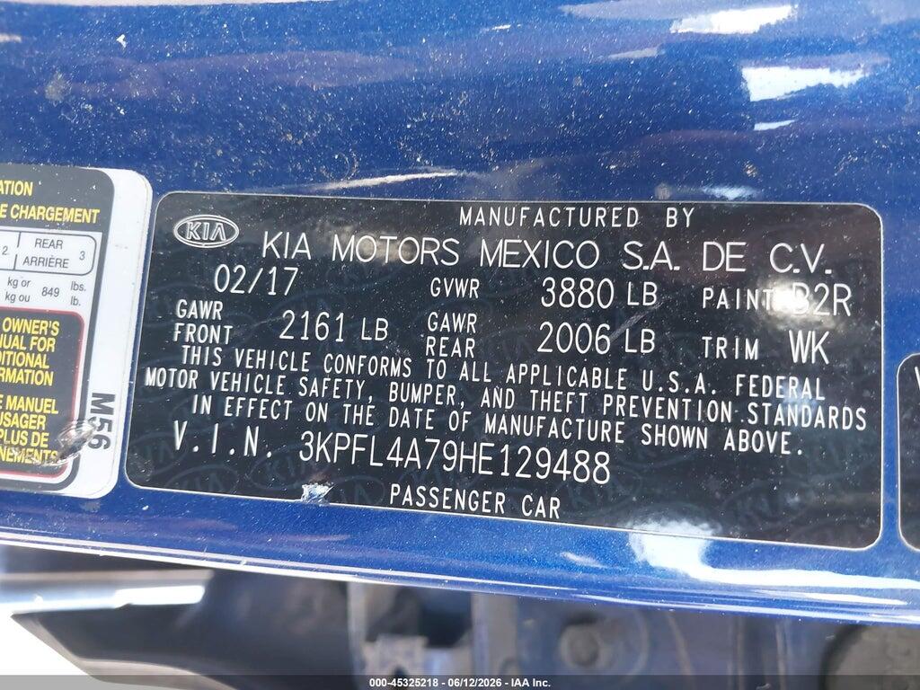 3KPFL4A79HE129488 2017 KIA FORTE photo no. 9
