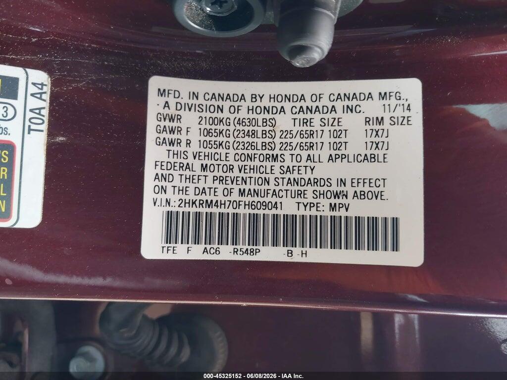 2HKRM4H70FH609041 2015 HONDA CR-V photo no. 9