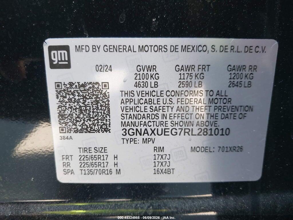 3GNAXUEG7RL281010 2024 CHEVROLET EQUINOX photo no. 9