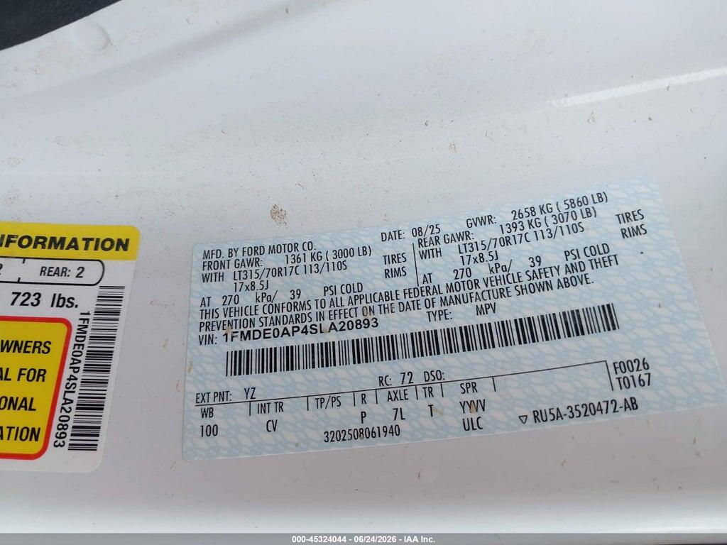 1FMDE0AP4SLA20893 2025 FORD BRONCO photo no. 9
