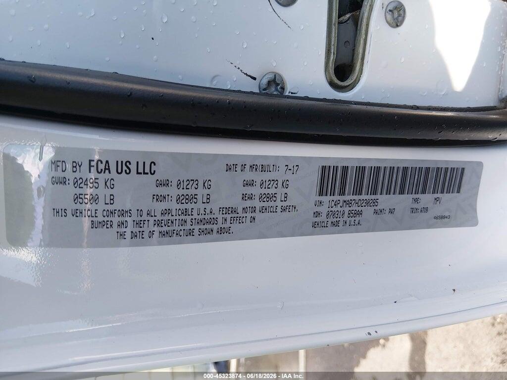 1C4PJMAB7HD230285 2017 JEEP CHEROKEE photo no. 9