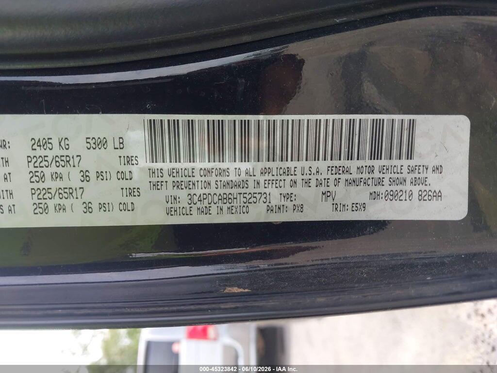 3C4PDCAB6HT525731 2017 DODGE JOURNEY photo no. 9