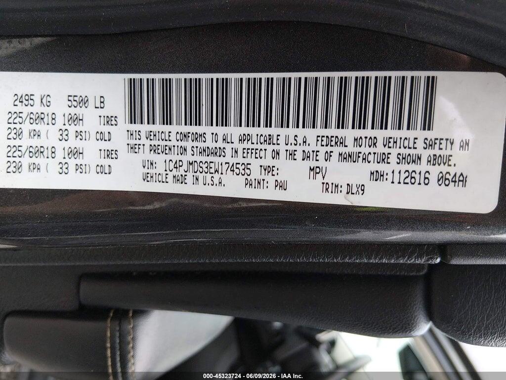 1C4PJMDS3EW174535 2014 JEEP CHEROKEE photo no. 9
